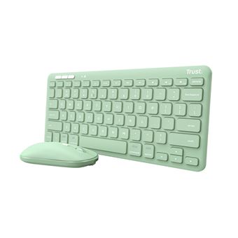 Teclado Wireless + Rato Trust Lyra | Idioma: Inglês US | Verde - 1