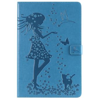 Capa Magunivers PU menina e gato azul para Samsung Galaxy Tab S4 10.5 T830 T835 T387 - 1