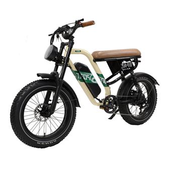 Bicicleta Elétrica MAXTURN W66 | 500W | 48V13.5AH | 20" | Travões a Disco óleo | Bege - 1