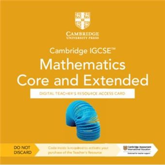 Cambridge IGCSE Mathematics Core and Extended Digital Teachers Resource Individual User Licence Access Card 5 Years Access by Dicky Susanto - 1