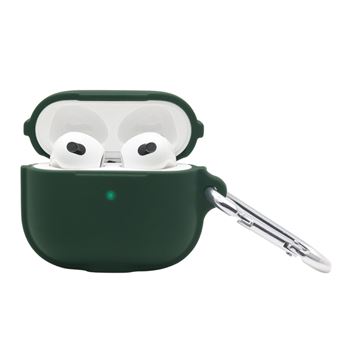 Capa silicone com porta-chaves, verde escuro Magunivers para AirPods 3 - 1