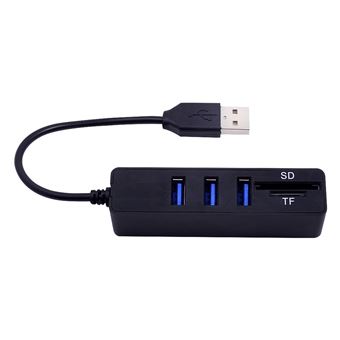 Multi Hub Multi4you USB 3 Portas / Leitor de Cartão SD / Micro SD - Preto - 1
