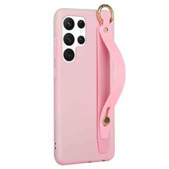 Capa magunivers e TPU flexível com suporte de pulso rosa escuro para Samsung Galaxy S22 Ultra 5G - 1