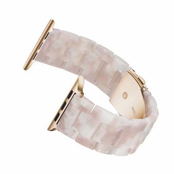 Bracelete de Aço Inoxidável HSMY e Resina para Apple Watch Series 6/ SE/ 5/ 4 | 44 mm - Rosa1 - 1