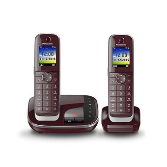Telefone Panasonic KX-TGJ322 | Vermelho - 1