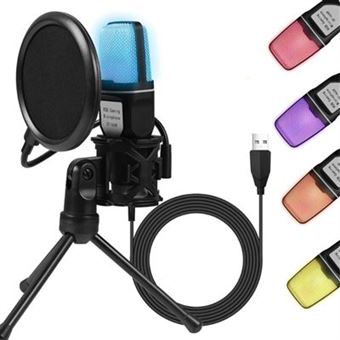 Microfone Condensador Orysin RGB com Tripé | Ideal para Jogos, Podcasts e Streaming - 1