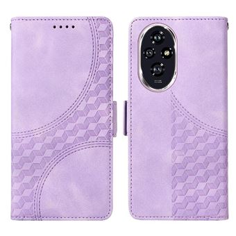 Capa FLOODKING para Honor 200 | Design Acolchoado | Couro PU Premium | Roxo - 1
