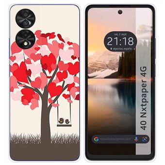 Capa de silicone Tumundosmartphone para TCL 40 NXTPAPER | Design Desenhos de pássaros - 1