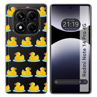 Capa TUMUNDOSMARTPHONE de silicone transparente para Xiaomi Redmi Note 14 Pro 4G Desenhos de design de pato - 1