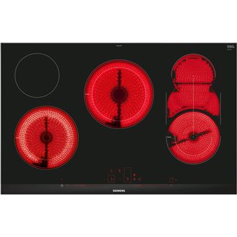 Placa de Vitrocerâmica Siemens ET875LMP1D | Elétrica | 81.2 cm | 5 Zonas | Preto - 1