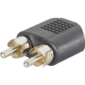 Cabo de interface/adaptador de género speaka professional sp-7869756 2 x rca 3.5 mm preto - 1