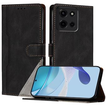 Capa FOXDOCK para Motorola Edge 60 Fusion 5G | Fecho Magnético | Pele TPU Macia | 3 Compartimentos para Cartões | Função de Suporte | Preto - 1