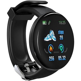 Smartwatch KLACK® KD18 com Ecrã TFT de 1,3'' | Frequência Cardíaca | Pressão Arterial | Notificações - Preto - 1