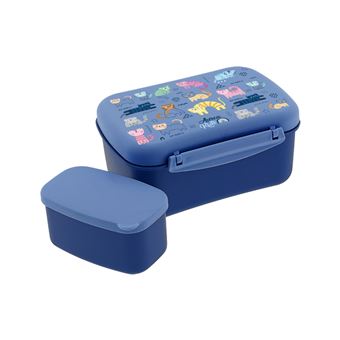 Caixa de Lanche Aurea Kids Funny Cats com Placa de Gelo | 18x8x14cm | Azul - 1