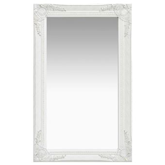 Espelho de Parede vidaXL | Estilo Barroco | 50x80 cm | branco - 1