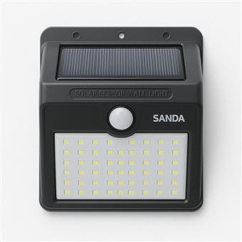 Luz LED de Entrada SANDA SD-6001 com Sensor de Movimento e 3 Modos de Luz e Painel Solar | Preto - 1