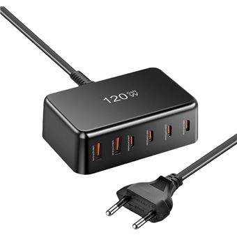 Carregador Rápido Orysin | 120W | 6 Portas | Fonte de Alimentação Multifuncional - 1