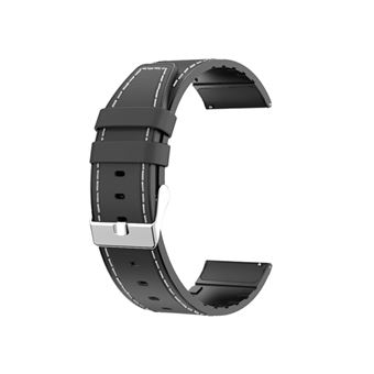 Bracelete Couro e Silicone Premium Gift4Me para Huawei Watch 3 Pro - Preto - 1