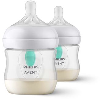Biberão Philips AVENT Natural Response SCY670/02 2 Biberões Airfree 125ml, tetina T2 | Transparente - 1