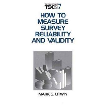 How to Measure Survey Reliability and Validity - Paperback - 1995 - 1