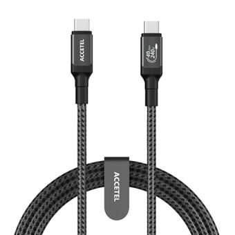 Cabo 240w 40Gb 8K PD 3.1 Gen 3 Thunderbolt 4 USB-C Baseus para Apple AirPods 4 | Preto - 1