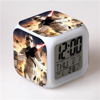 Despertador Infantil HSMY | LED | Multifuncional Colorido | Star Wars 6 - 1