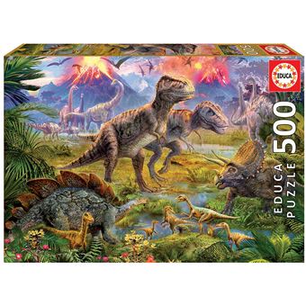 Puzzle Encuentro de dinosaurios 500 Peças