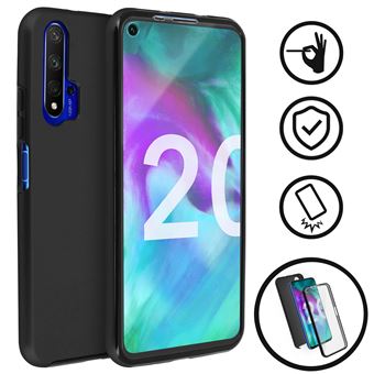 Capa de Silicone Avizar para Honor 20 e Huawei Nova 5T| 360º | Policarbonato | Preto