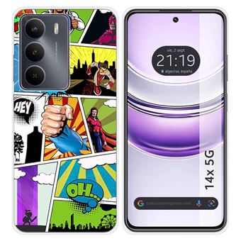 Capa de Silicone Tumundosmartphone para Realme 14x 5G | Desenhos em quadrinhos - 1