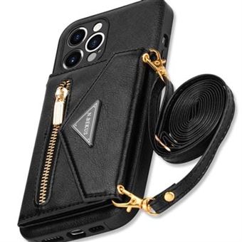 Capa Orysin para Iphone 13 Pro com Cordão Crossbody e Porta-Cartões | Preto - 1