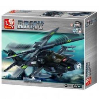 Jogo de Construção Helicóptero Apache Sluban 293 Peças - 1
