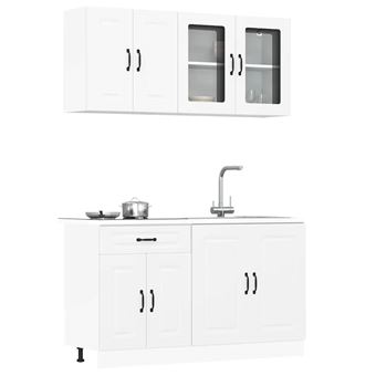 Conjunto de armários de cozinha vidaXL | 4 Peças | Kalmar branco - 1