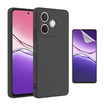 Kit Película Hydrogel Frente + Capa Silicone Líquido Phonecare para Oppo A5 Pro 4G | Preto - 1