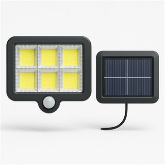 Luz LED 10W SANDA SD-6006 com Sensor de Movimento e 3 Modos de Luz e Painel Solar | Preto - 1