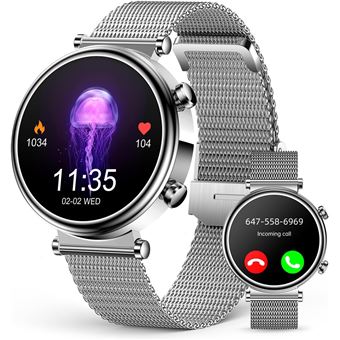 Smartwatch CHRONUS | AMOLED | 1,27" | IP68 à prova d'água | Prata | Redondo - 1