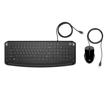 Teclado com Fios + Rato HP Pavilion Teclado e Rato 200 | Preto - 1