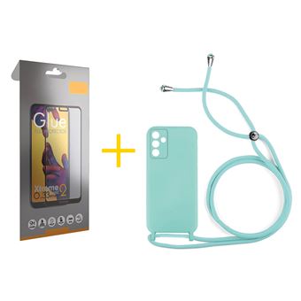 Pack 1 x Película de Vidro Temperado Full + Capa skyhe para Samsung Galaxy A05s 5G | Gel Rope | Verde-Água - 1