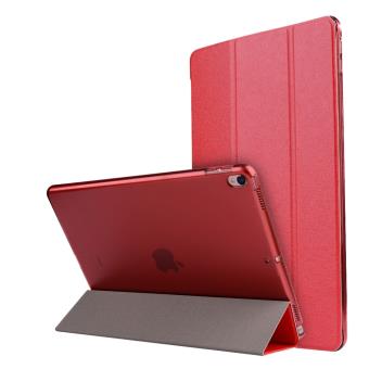 Capa Magunivers em PU  Polegada trifold smart Stand Textura de seda Vermelho para Apple iPad Pro 10.5 (2017) - 1