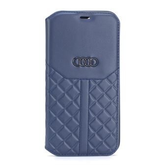 Capa Audi Série Q8 para iPhone 12 Mini | Azul | Couro Genuíno - 1
