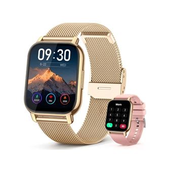 Smartwatch Chronus Y2 | Pulseira Dourada + Pulseira Rosa - 1