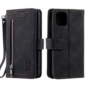 Capa PU + TPU com Suporte e porta-cartões Preto para iPhone 13 Pro Max 6.7'' - 1