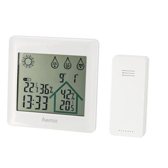 Estações meteorológicas digitais Hama Action Branco Bateria