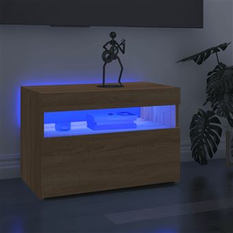 Móvel de TV com luzes LED vidaXL | 60x35x40 cm | carvalho sonoma - 1