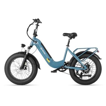 Bicicleta Elétrica DYU FF500 500W | 48V14Ah | 20" | Travão a Disco | Azul - 1