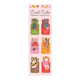 Cool Cats Magnetic Bookmarks by Galison - 1