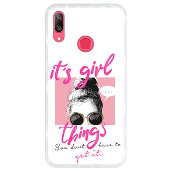 Capa Hapdey para Huawei Y7 2019 - Y7 Prime 2019 Design Girl Things em Silicone Flexível e TPU