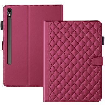 Capa FLOODKING para Samsung Galaxy Tab S10 FE+ | Tipo Livro | Acolchoada com Suporte | Fecho Magnético | Vermelho - 1