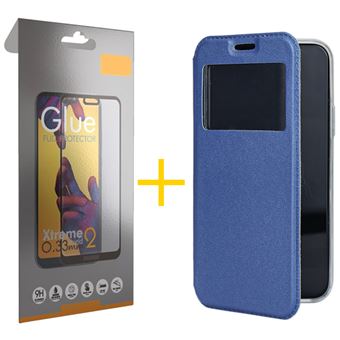 Conjunto 1 x Película de Vidro Full + Capa Accetel para iPhone 11 Pro Max  Gandy Flip Cover - Azul - Bolsa Telemóvel - Compra na Fnac.pt