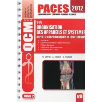 Qcm Paces Ue5 Organisation Des Appareils Et Systemes T.2 - 1