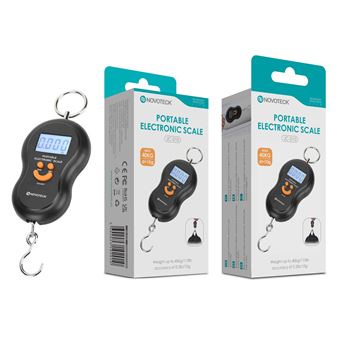 Balança Eletrônica Portátil Novoteck JC-010 | Capacidade 40kg | Precisão 10g | Display LCD | Gancho de Aço | Ideal para Viagem e Pesca - 1